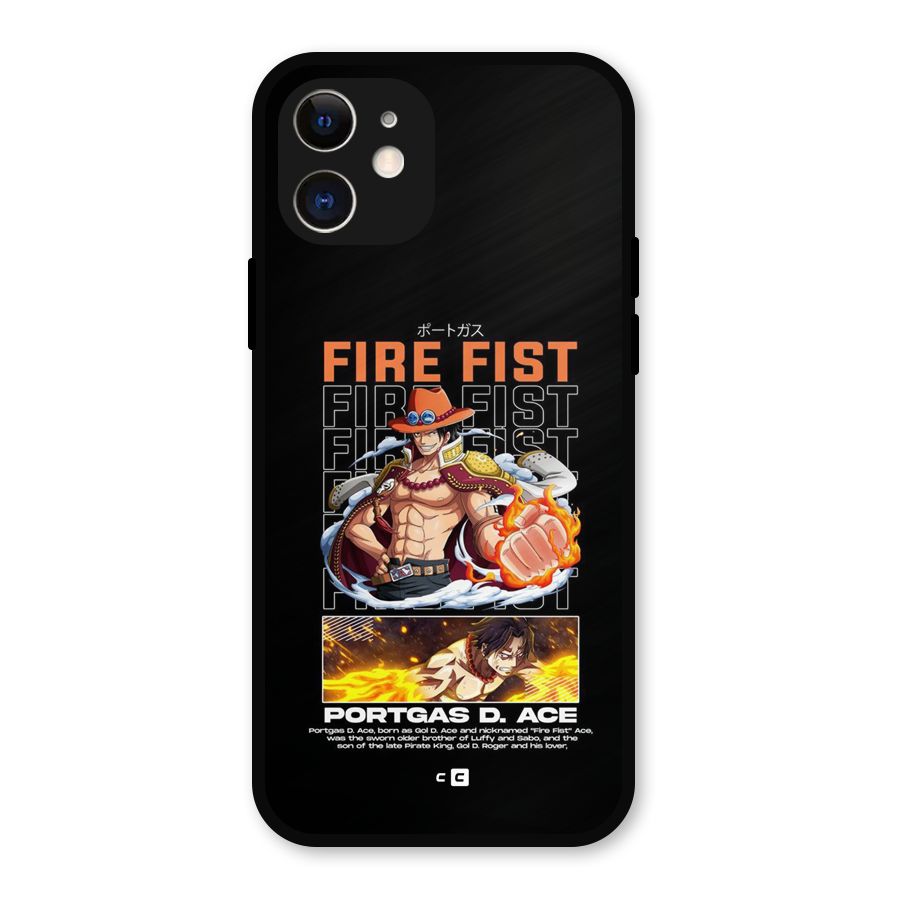 Fire Fist Ace Metal Back Case for iPhone 12