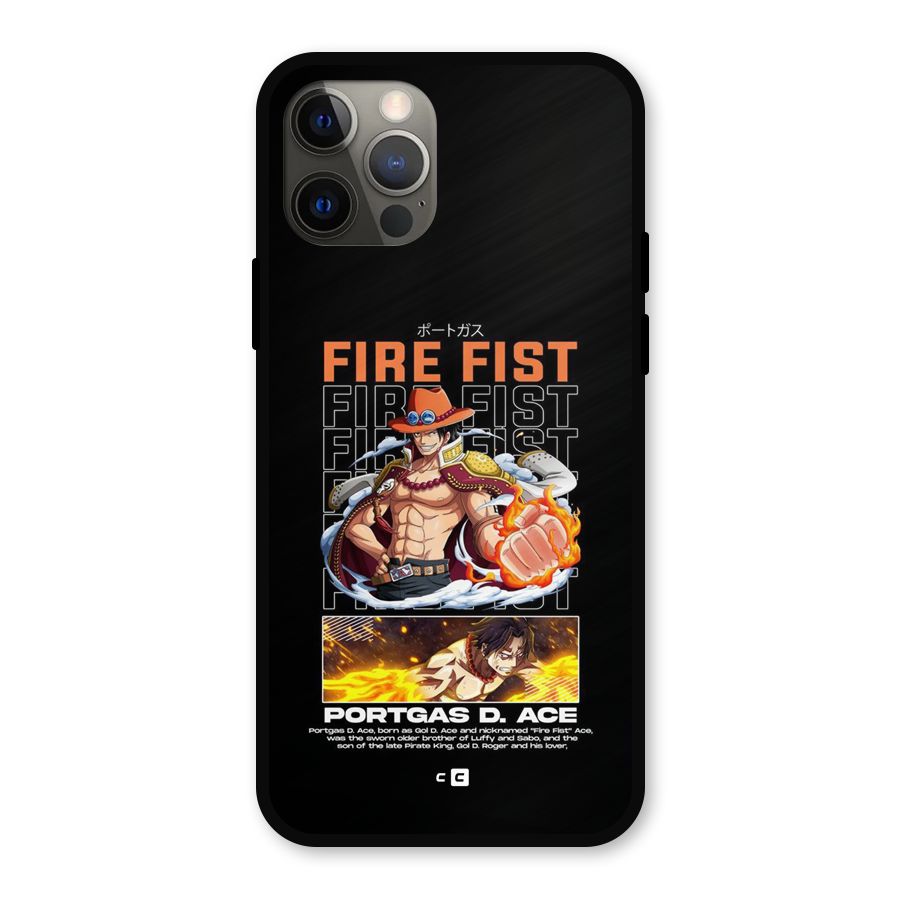 Fire Fist Ace Metal Back Case for iPhone 12 Pro