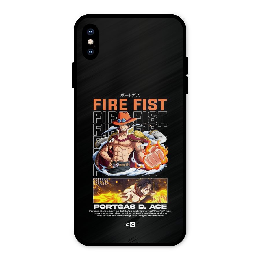 Fire Fist Ace Metal Back Case for iPhone XS Max