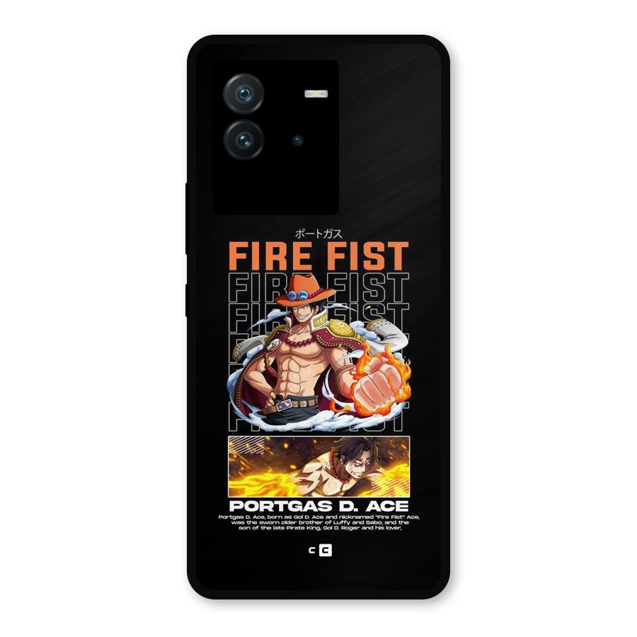 Fire Fist Ace Metal Back Case for iQOO Neo 6 5G