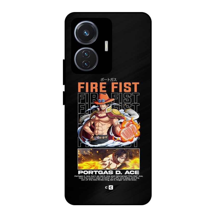 Fire Fist Ace Metal Back Case for iQOO Z6 44W