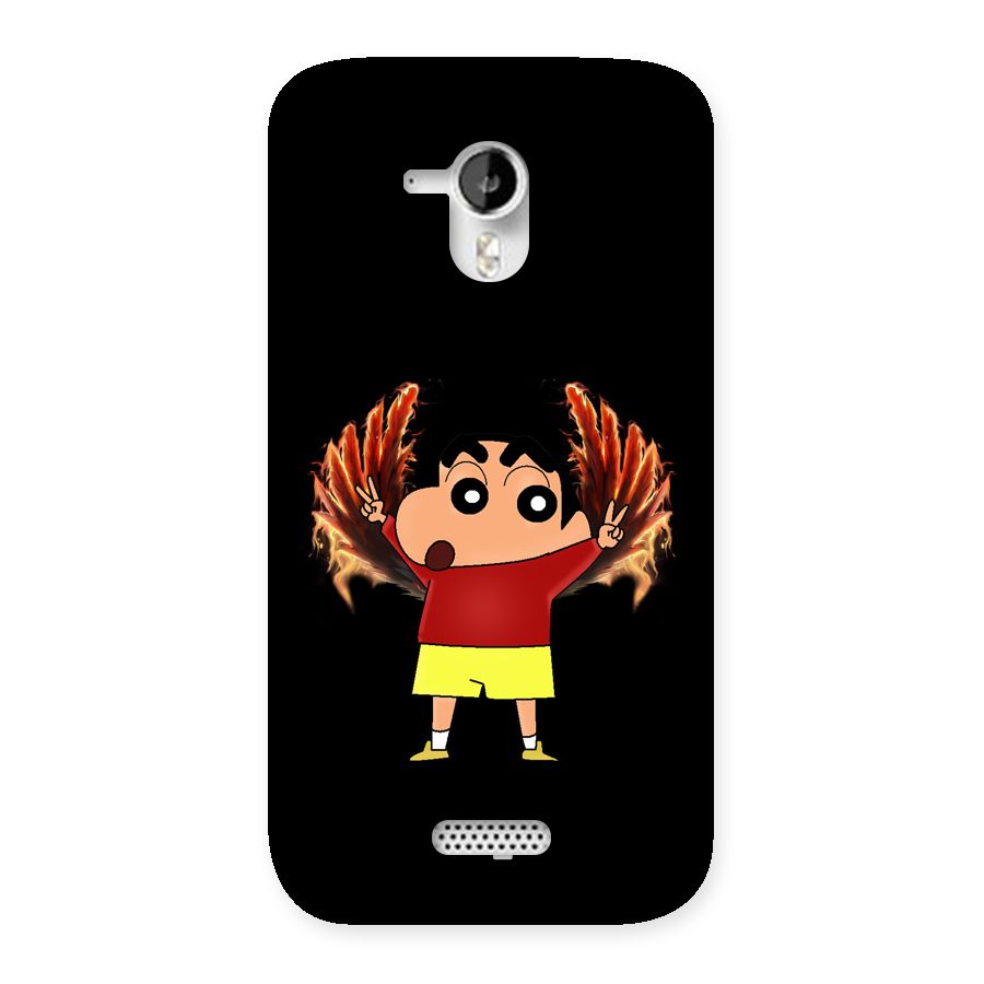 Fire Shinchan Back Case for Canvas HD A116