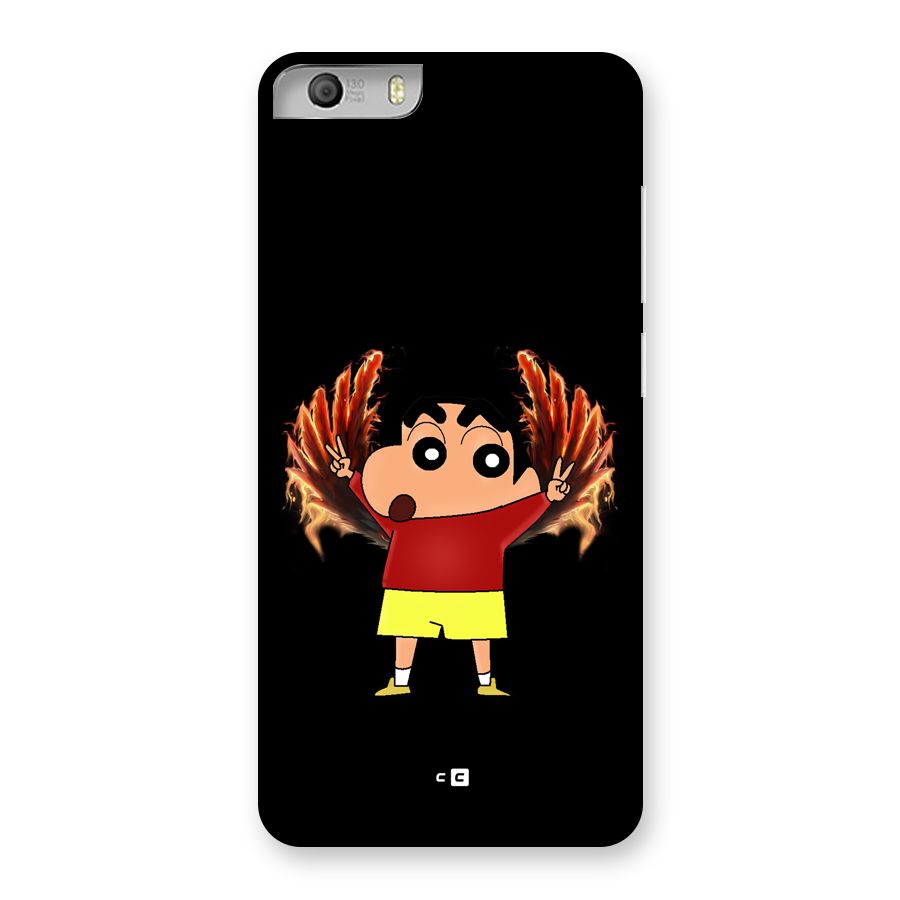 Fire Shinchan Back Case for Canvas Knight 2