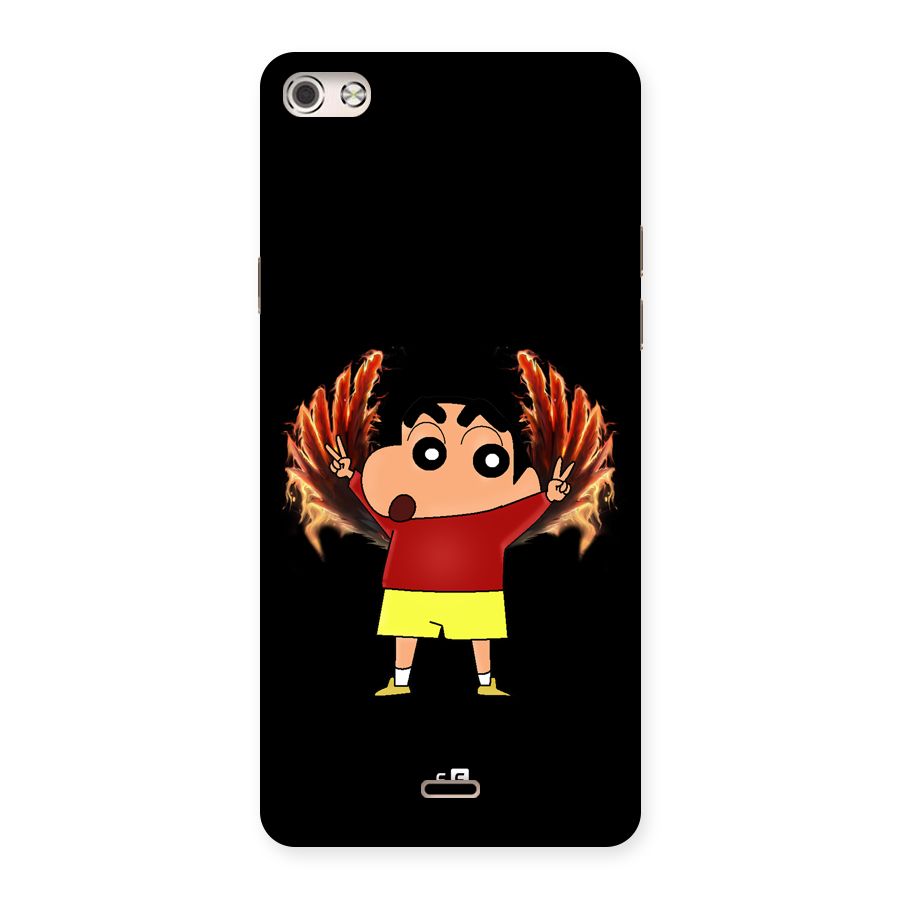 Fire Shinchan Back Case for Canvas Silver 5