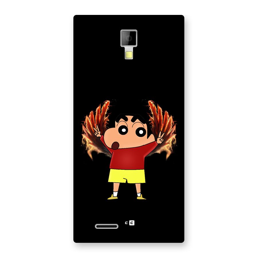 Fire Shinchan Back Case for Canvas Xpress A99