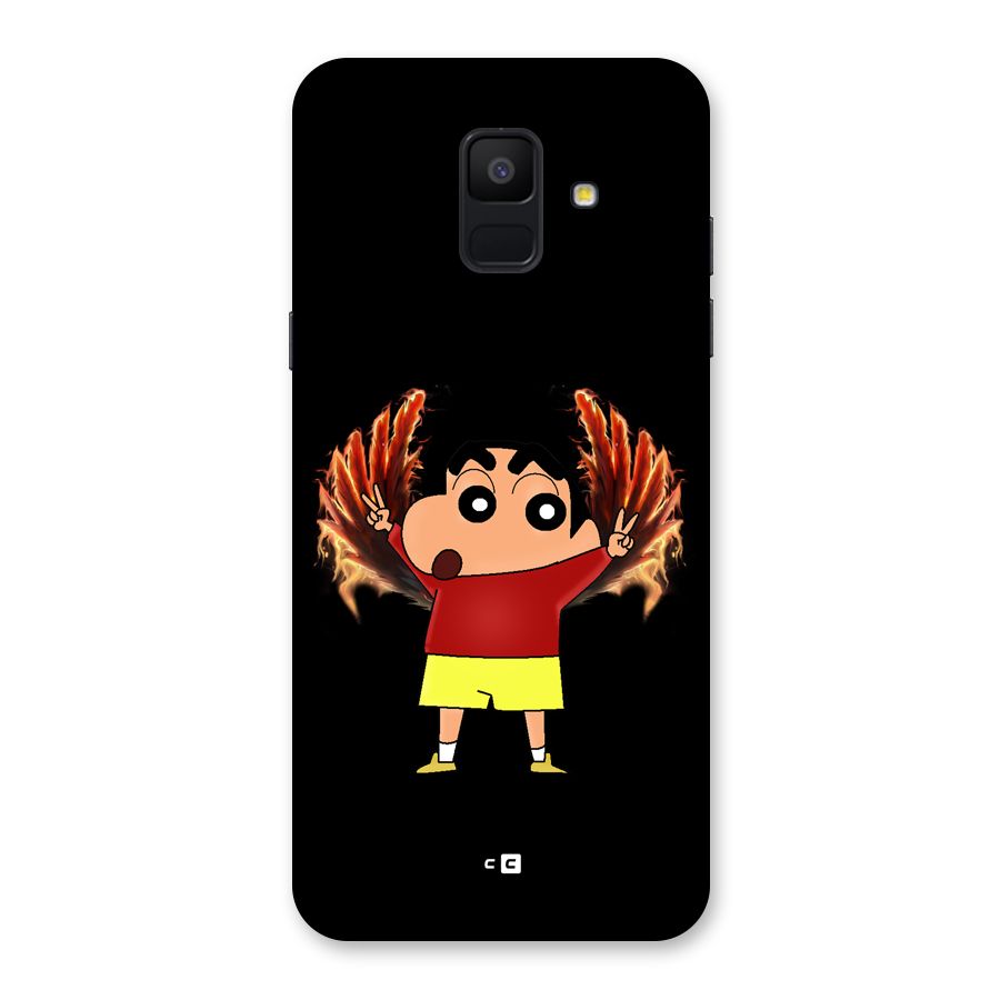 Fire Shinchan Back Case for Galaxy A6 (2018)