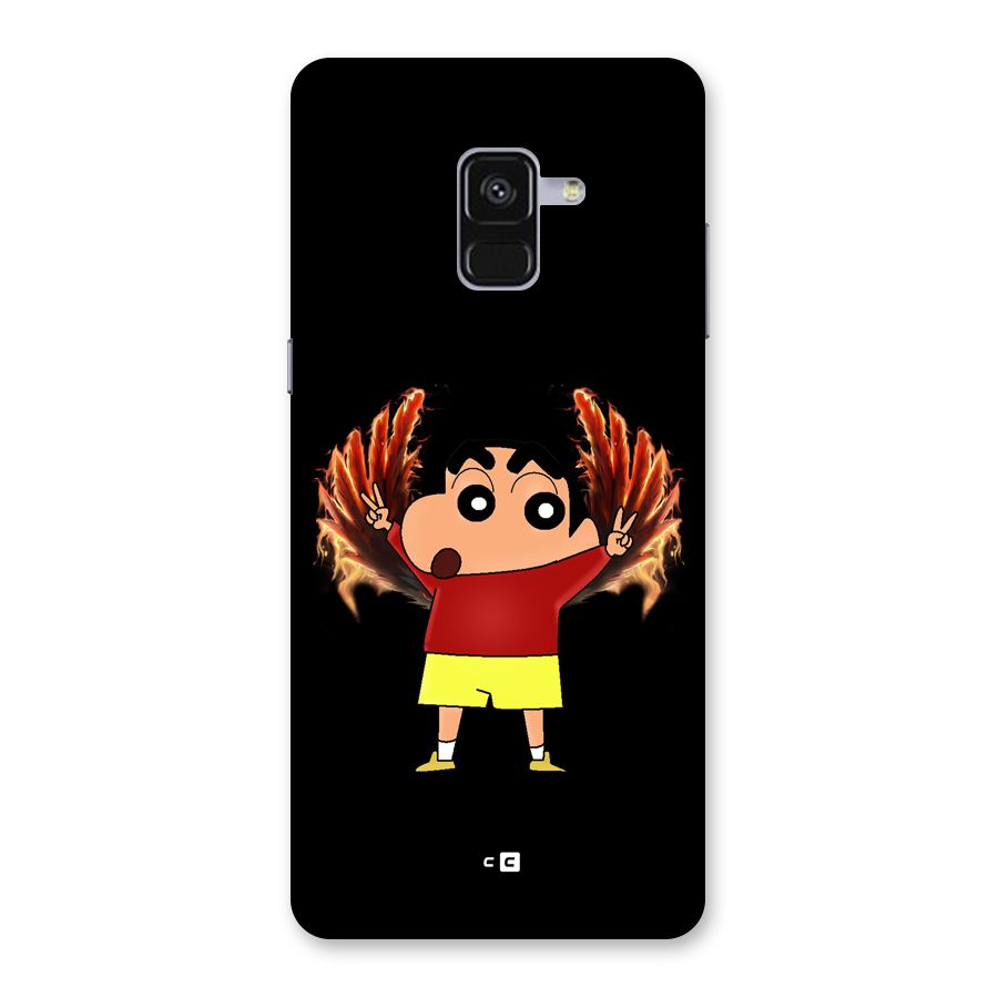Fire Shinchan Back Case for Galaxy A8 Plus