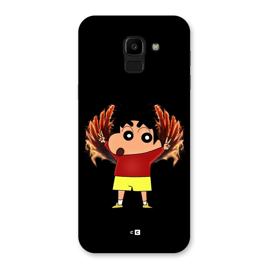 Fire Shinchan Back Case for Galaxy J6