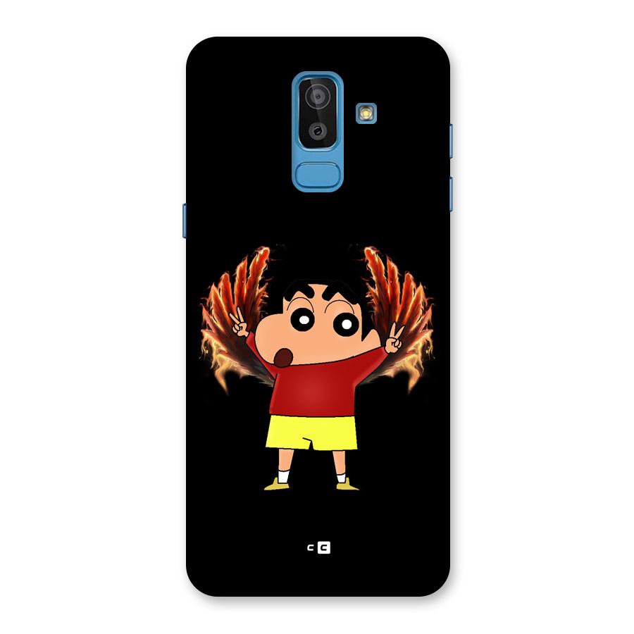 Fire Shinchan Back Case for Galaxy J8