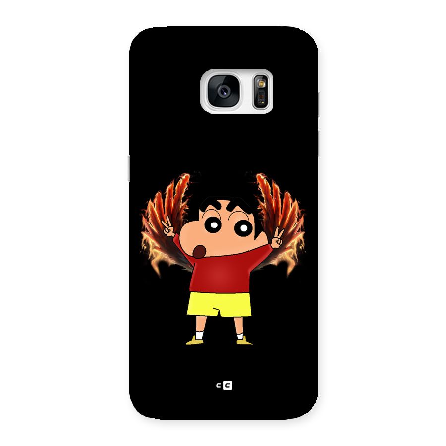 Fire Shinchan Back Case for Galaxy S7 Edge