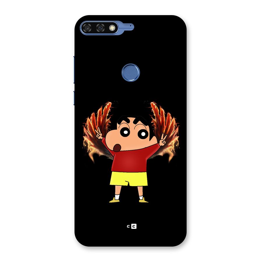 Fire Shinchan Back Case for Honor 7C