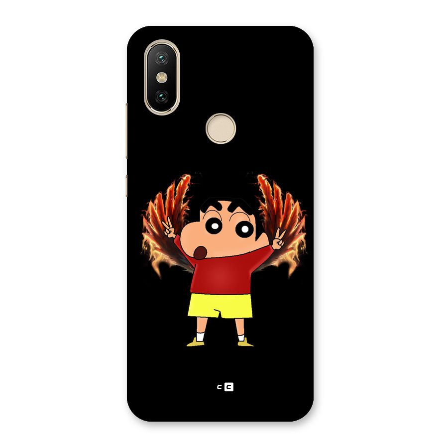 Fire Shinchan Back Case for Mi A2
