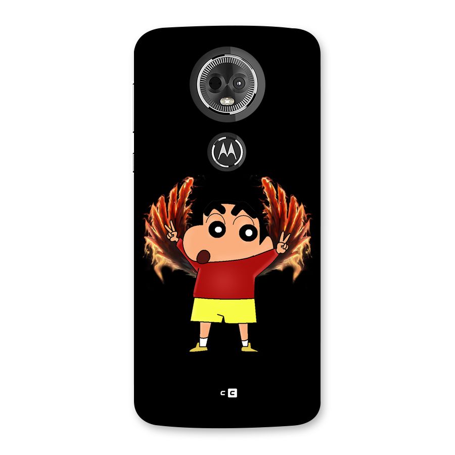 Fire Shinchan Back Case for Moto E5 Plus