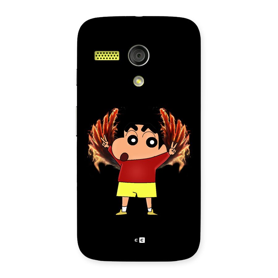 Fire Shinchan Back Case for Moto G