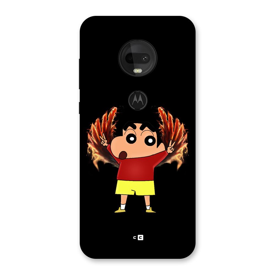 Fire Shinchan Back Case for Moto G7