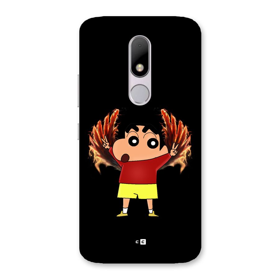Fire Shinchan Back Case for Moto M