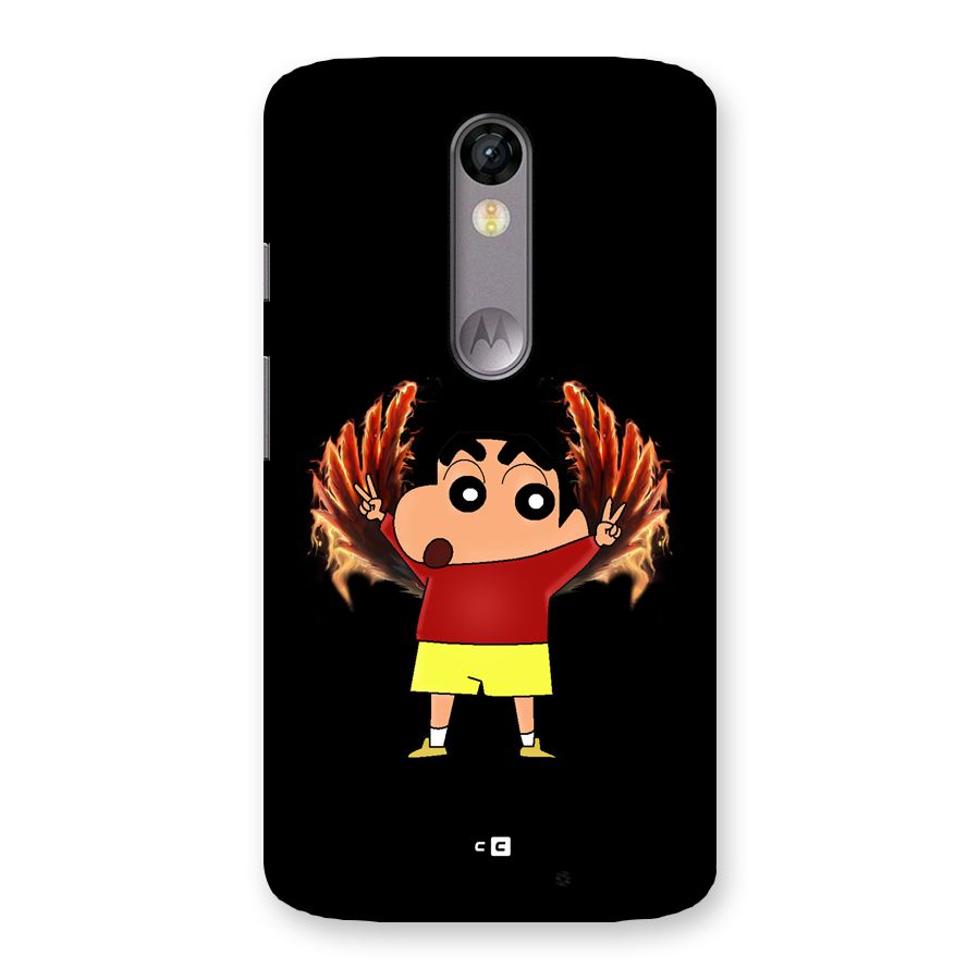 Fire Shinchan Back Case for Moto X Force