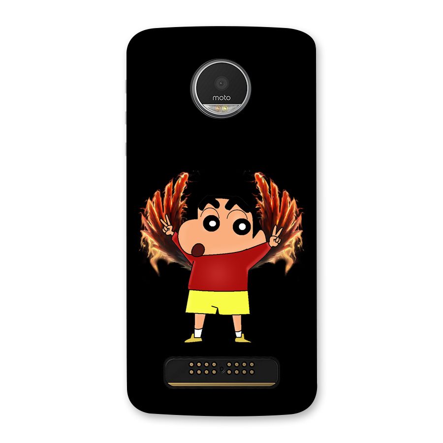 Fire Shinchan Back Case for Moto Z Play