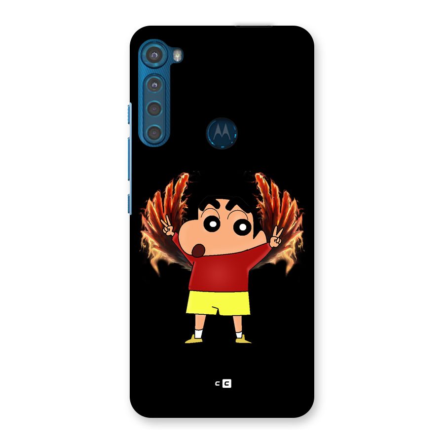 Fire Shinchan Back Case for Motorola One Fusion Plus