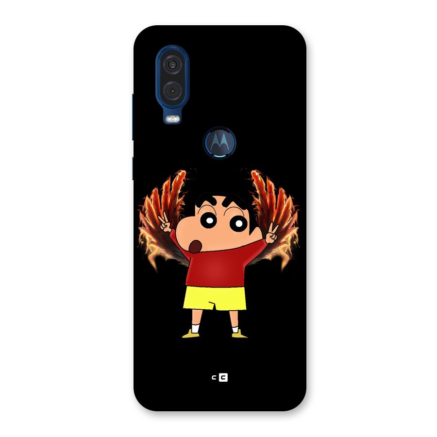 Fire Shinchan Back Case for Motorola One Vision