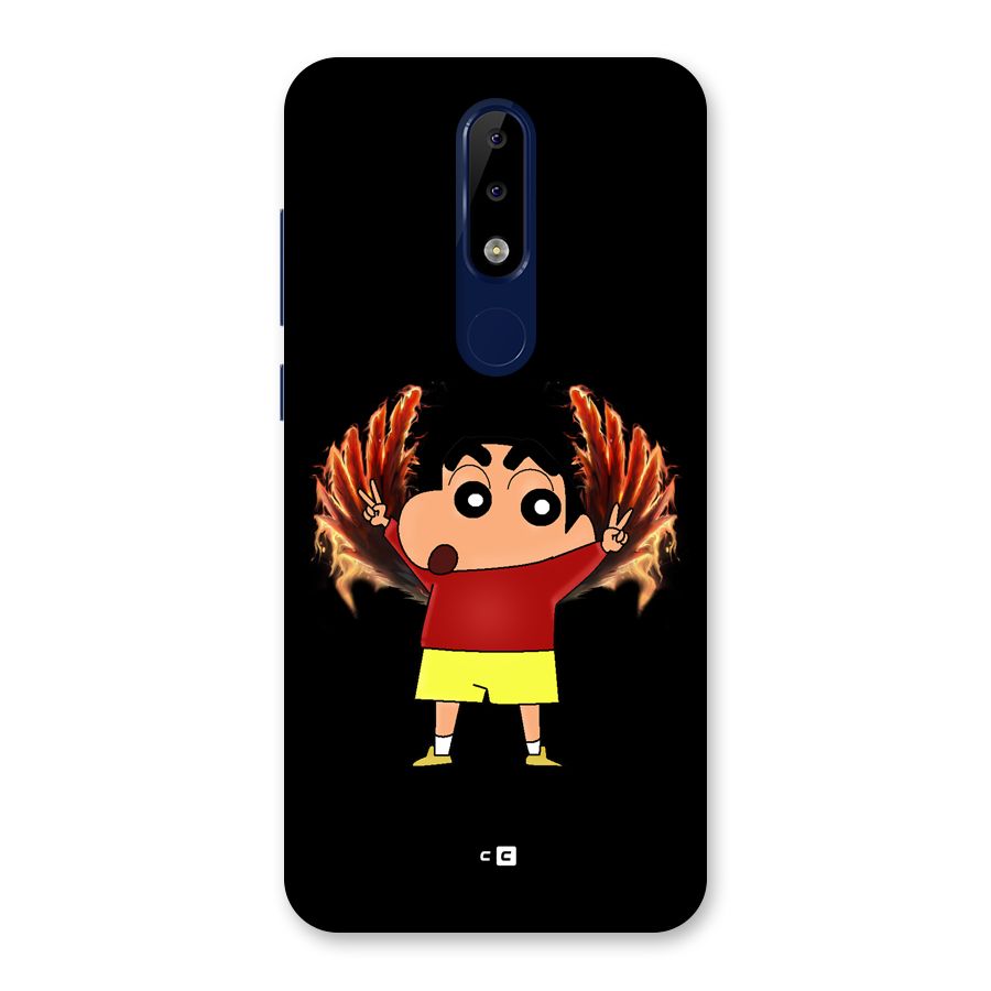 Fire Shinchan Back Case for Nokia 5.1 Plus