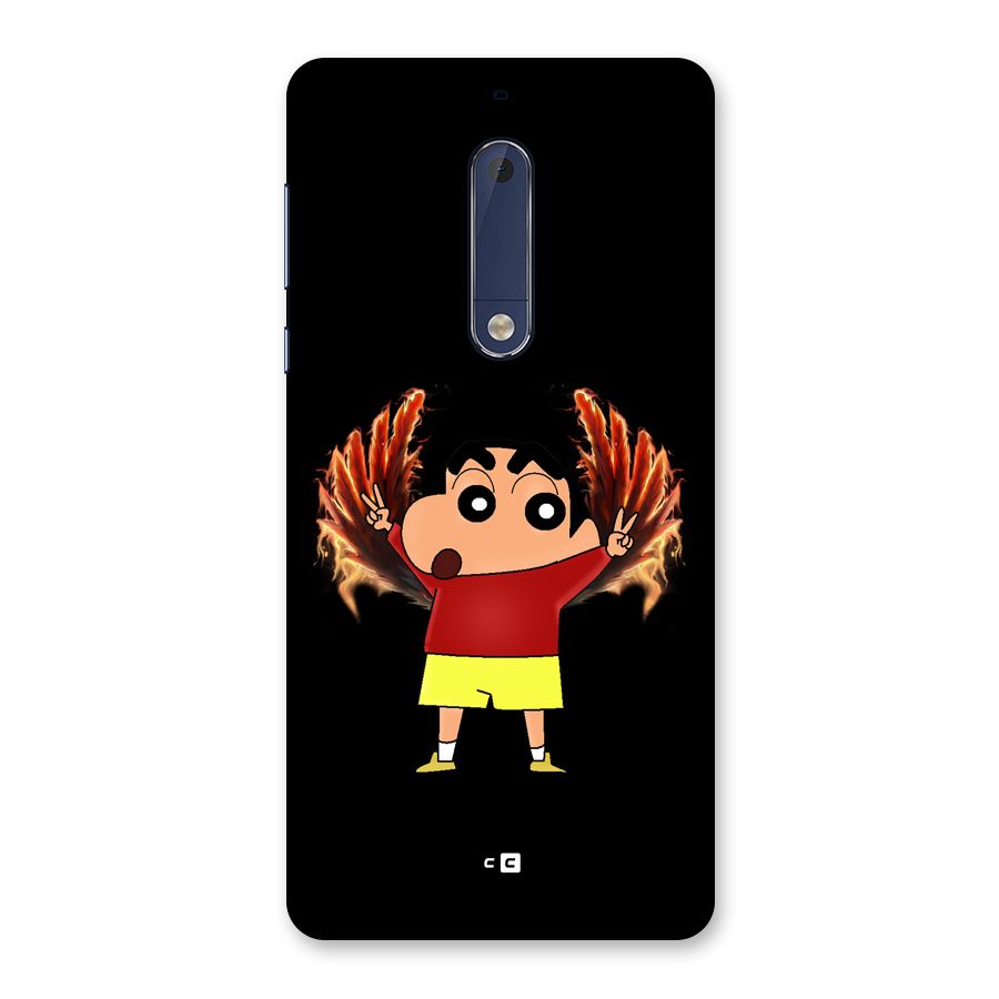 Fire Shinchan Back Case for Nokia 5