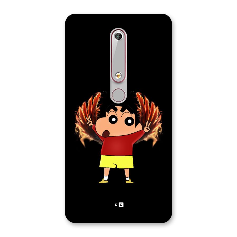 Fire Shinchan Back Case for Nokia 6.1