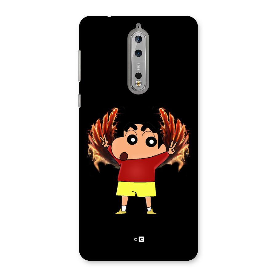 Fire Shinchan Back Case for Nokia 8