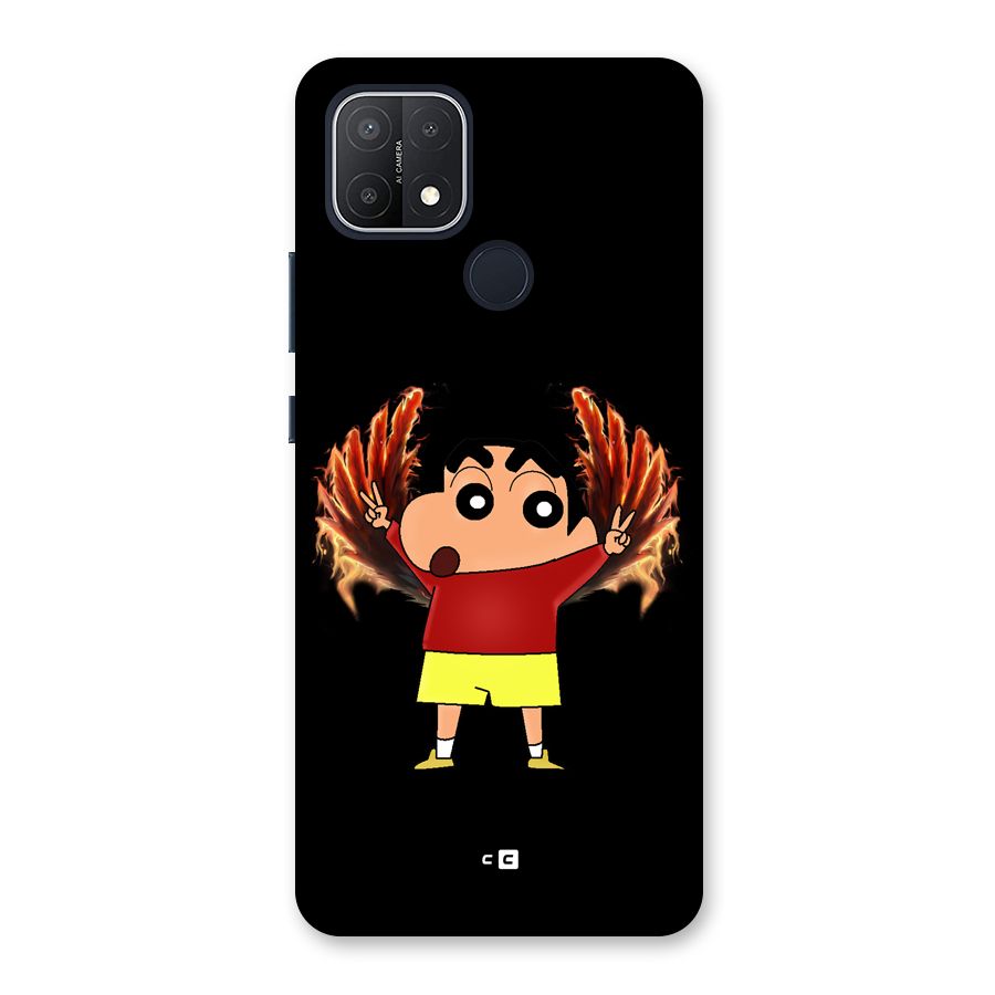Fire Shinchan Back Case for Oppo A15