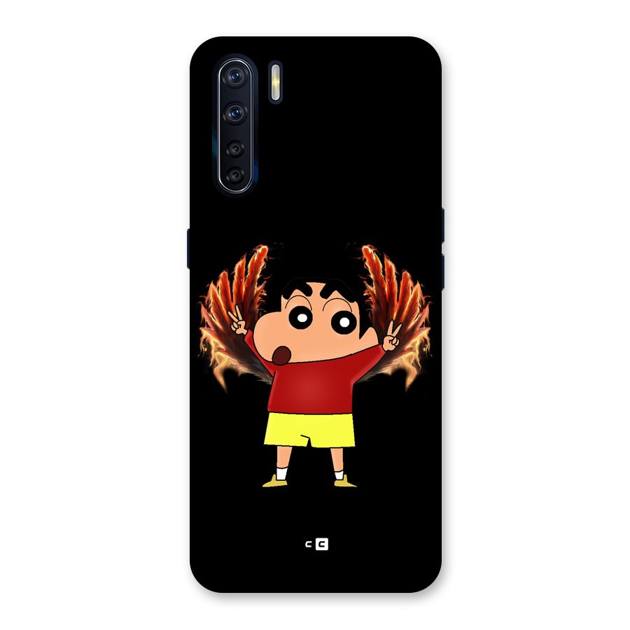 Fire Shinchan Back Case for Oppo F15