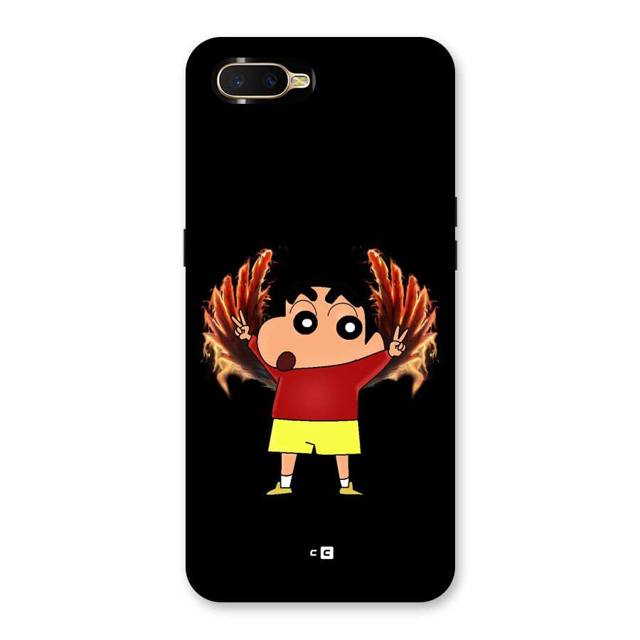 Fire Shinchan Back Case for Oppo K1