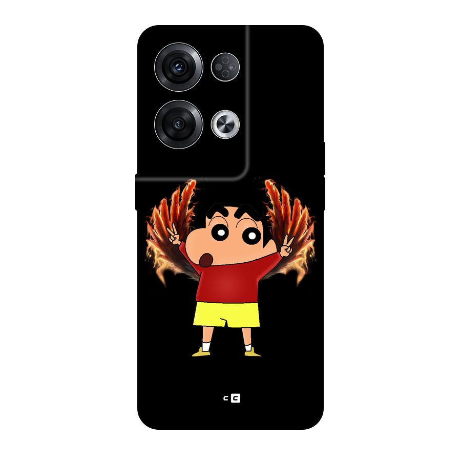 Fire Shinchan Back Case for Oppo Reno8 Pro 5G