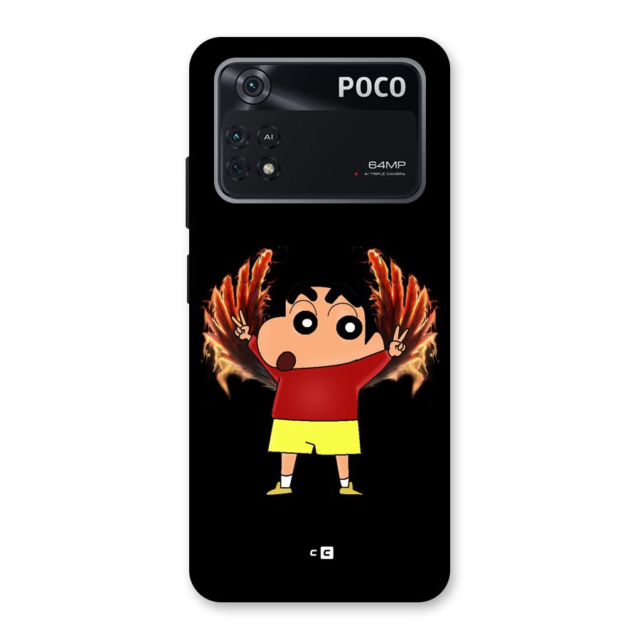 Fire Shinchan Back Case for Poco M4 Pro 4G