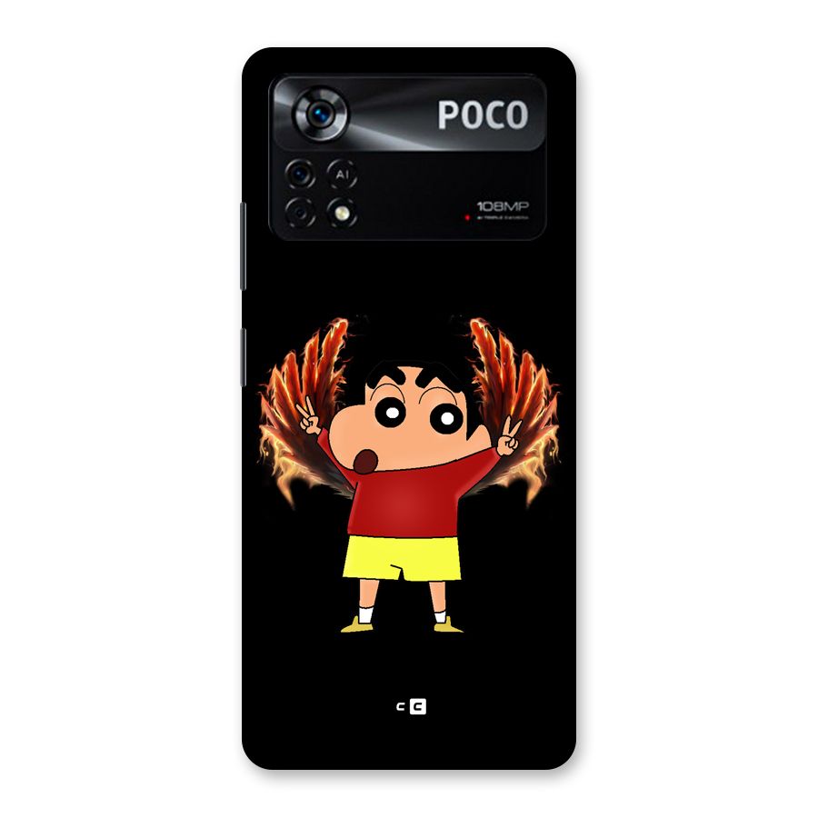 Fire Shinchan Back Case for Poco X4 Pro 5G