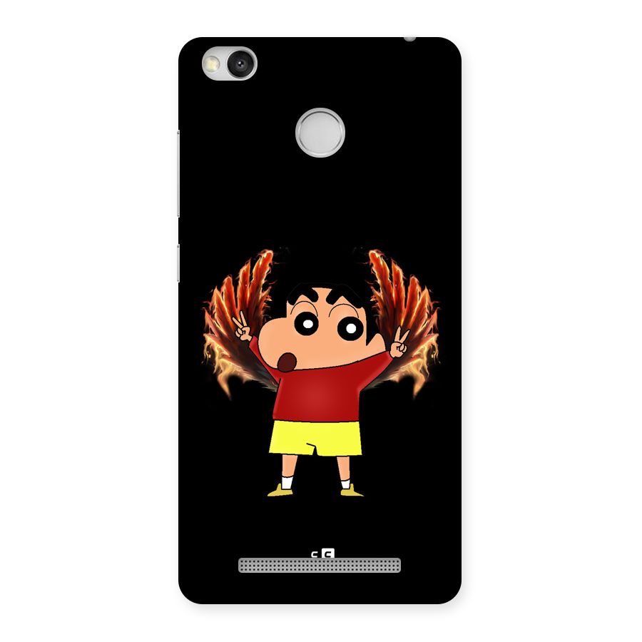 Fire Shinchan Back Case for Redmi 3S Prime