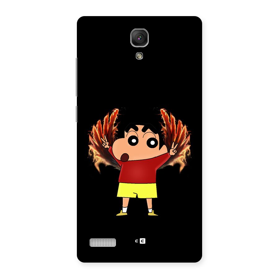 Fire Shinchan Back Case for Redmi Note