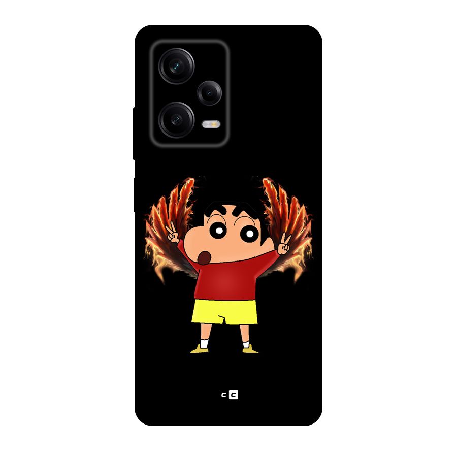 Fire Shinchan Back Case for Redmi Note 12 Pro
