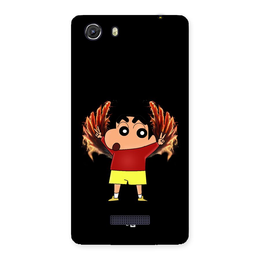 Fire Shinchan Back Case for Unite 3