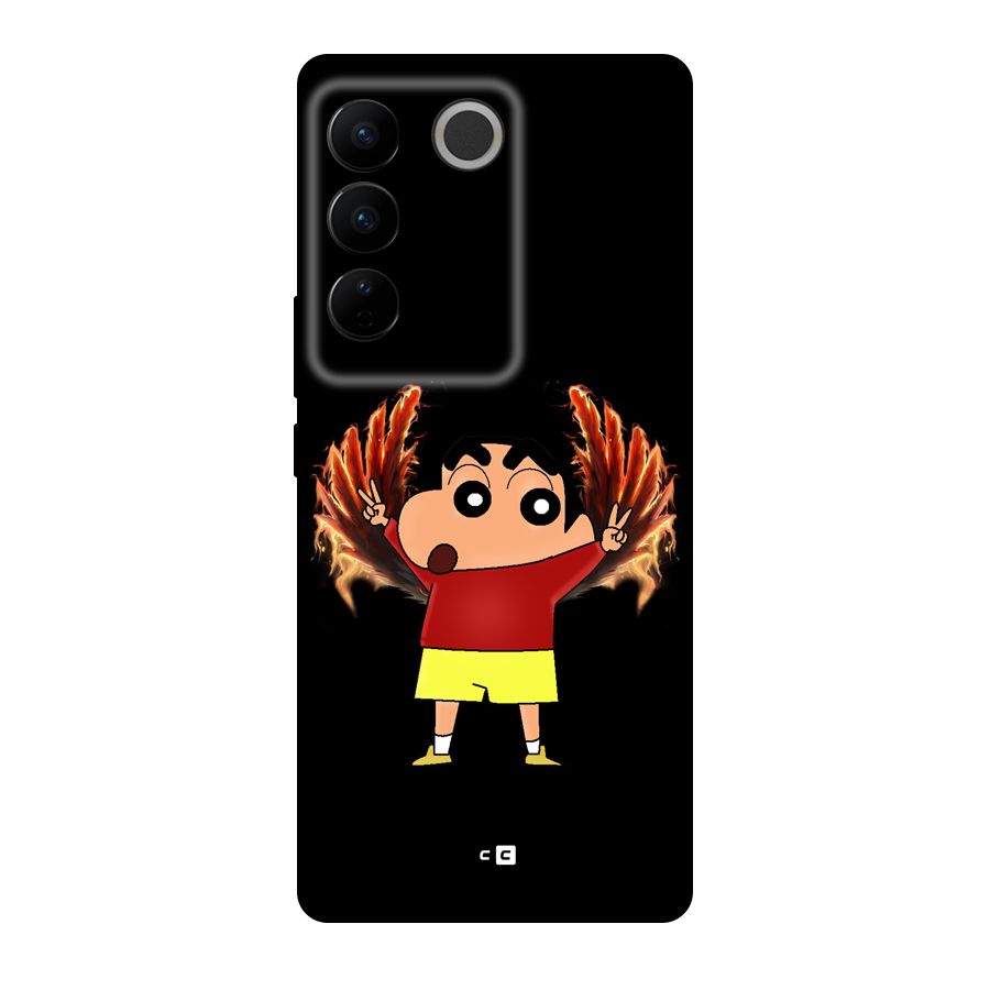 Fire Shinchan Back Case for Vivo V27