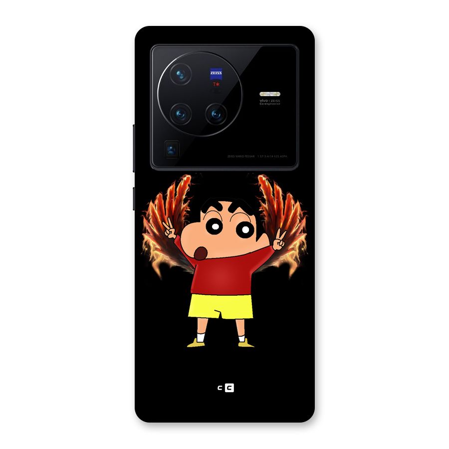 Fire Shinchan Back Case for Vivo X80 Pro