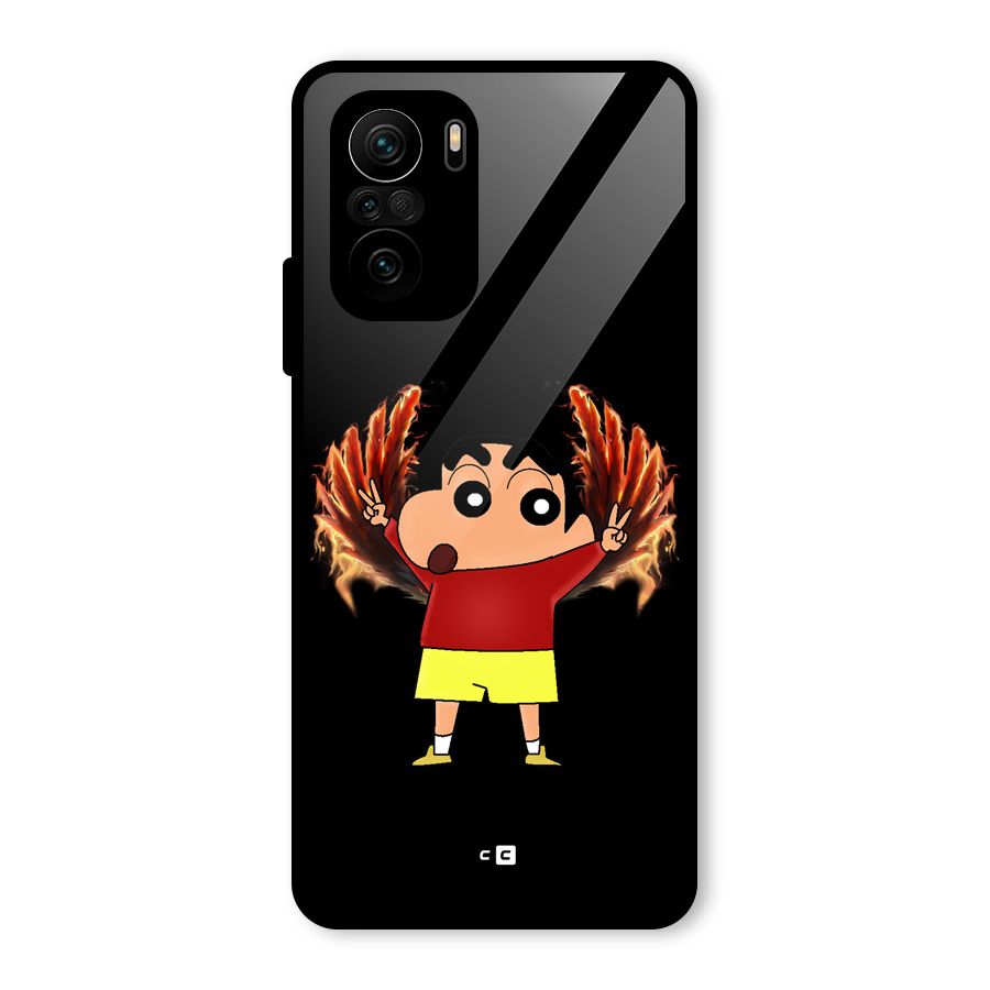 Fire Shinchan Glass Back Case for Mi 11X Pro