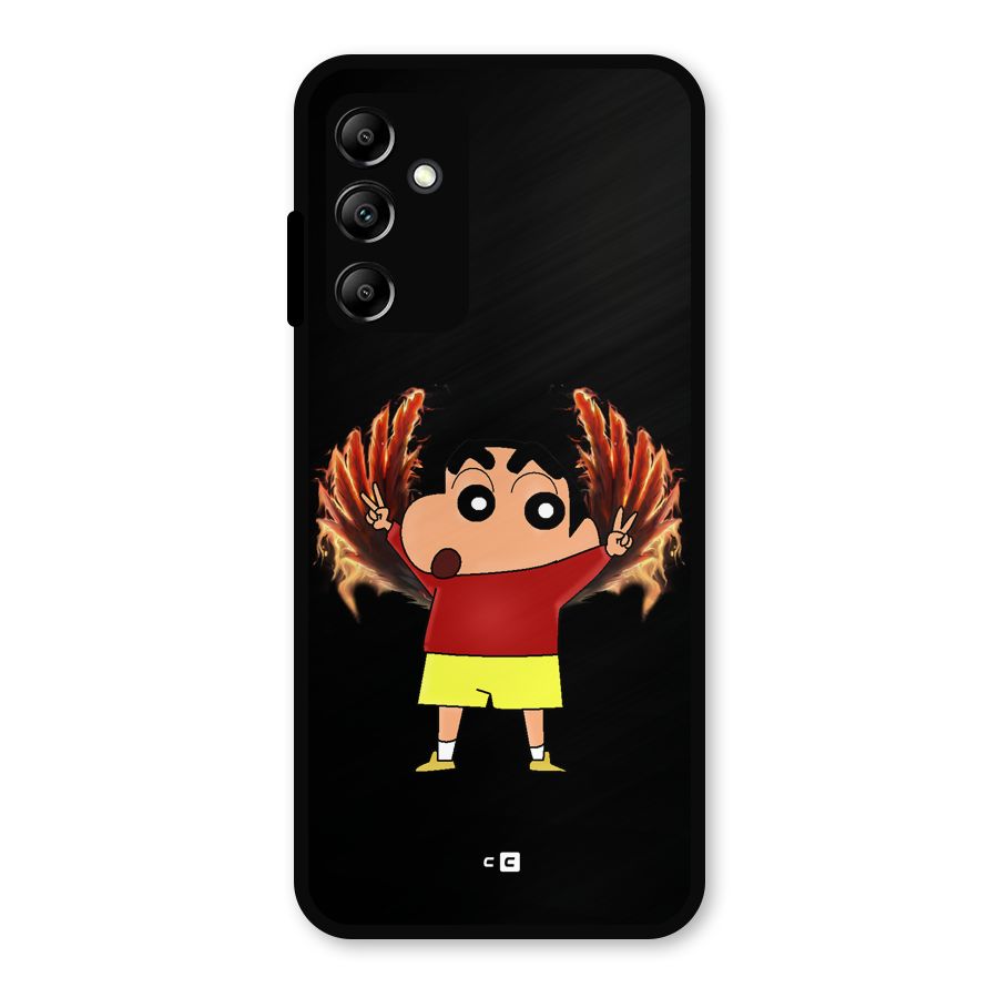 Fire Shinchan Metal Back Case for Galaxy A14 5G