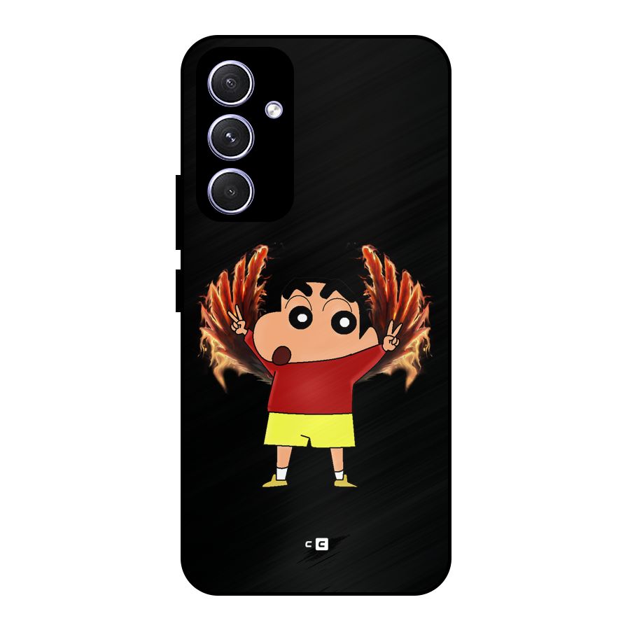 Fire Shinchan Metal Back Case for Galaxy A54