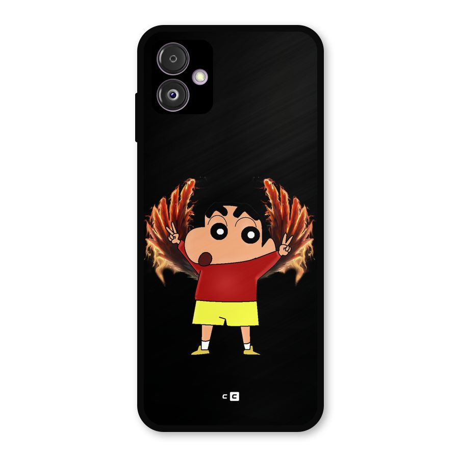 Fire Shinchan Metal Back Case for Galaxy F14