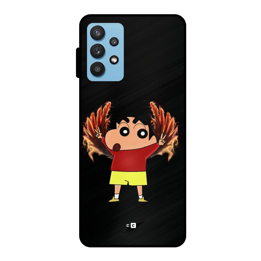 Fire Shinchan Metal Back Case for Galaxy M32 5G