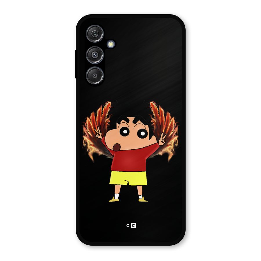 Fire Shinchan Metal Back Case for Galaxy M34 5G