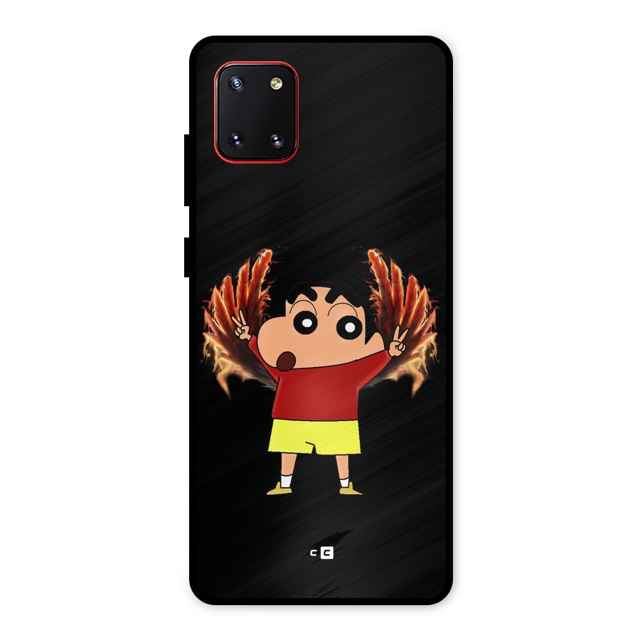 Fire Shinchan Metal Back Case for Galaxy Note 10 Lite