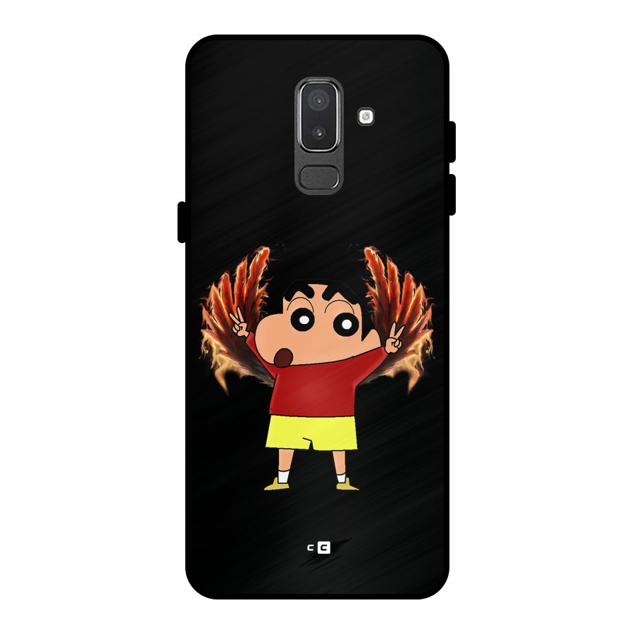 Fire Shinchan Metal Back Case for Galaxy On8 (2018)
