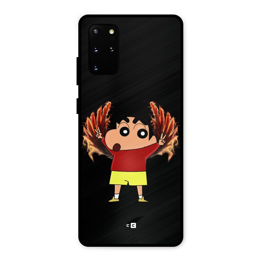 Fire Shinchan Metal Back Case for Galaxy S20 Plus