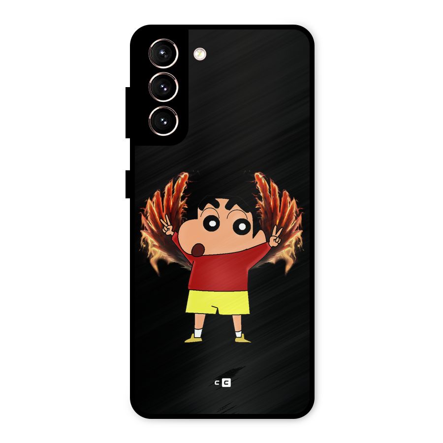Fire Shinchan Metal Back Case for Galaxy S21 5G
